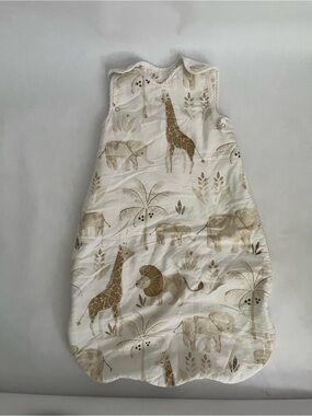 Crane Baby Neutral Safari Animal Baby Sleep Sack in Cream